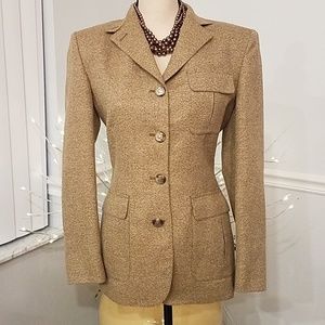CLOSET CLOSING Lauren Ralph Lauren Silk, Wool, Linen tweed blazer